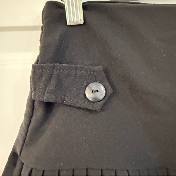 VTG Zoey Beth Black Pleated Mini Skirt - Y2K Dark Academia- Size Medium - Picture 2 of 8